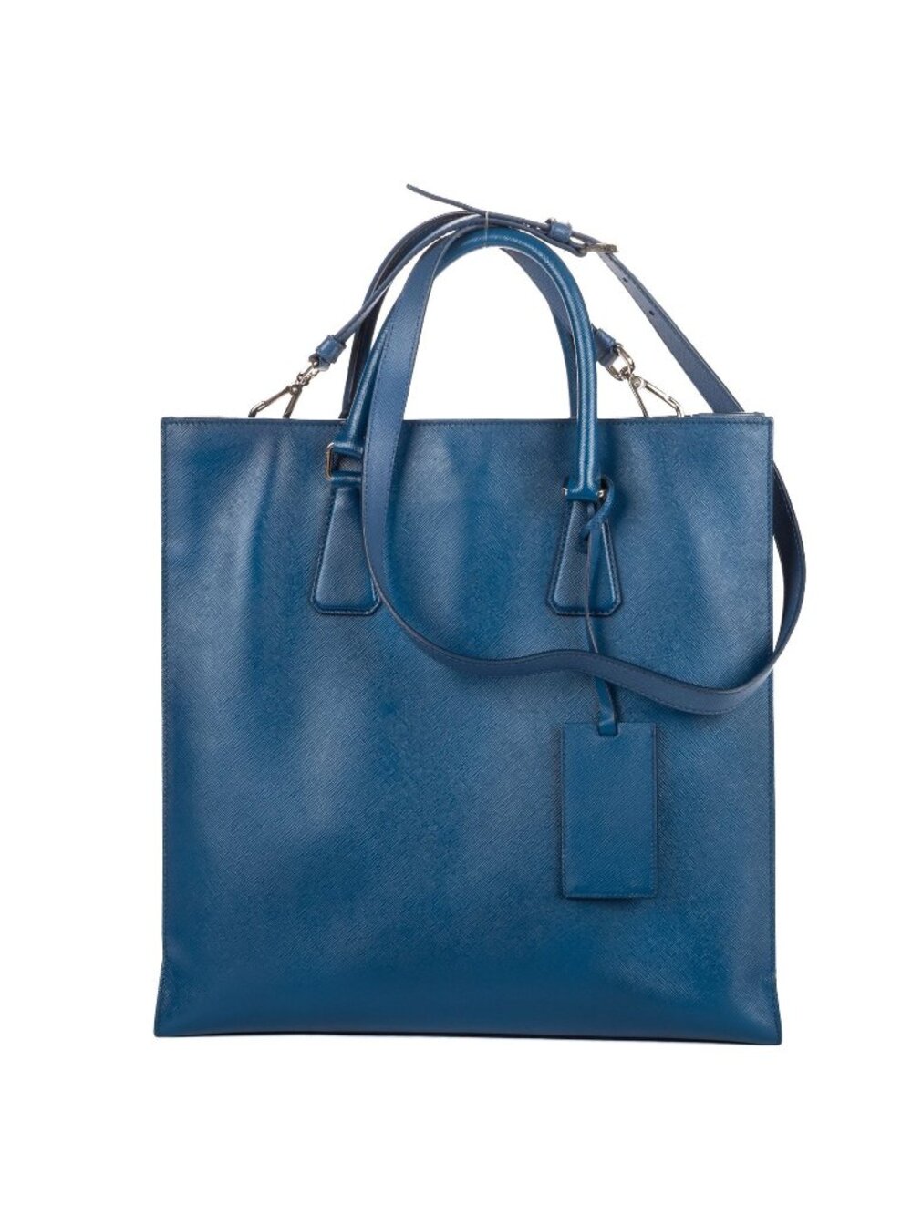 Prada GG Tote Blue Saffiano Lux Leather